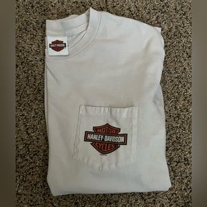 White Harley Davidson shirt, Size L